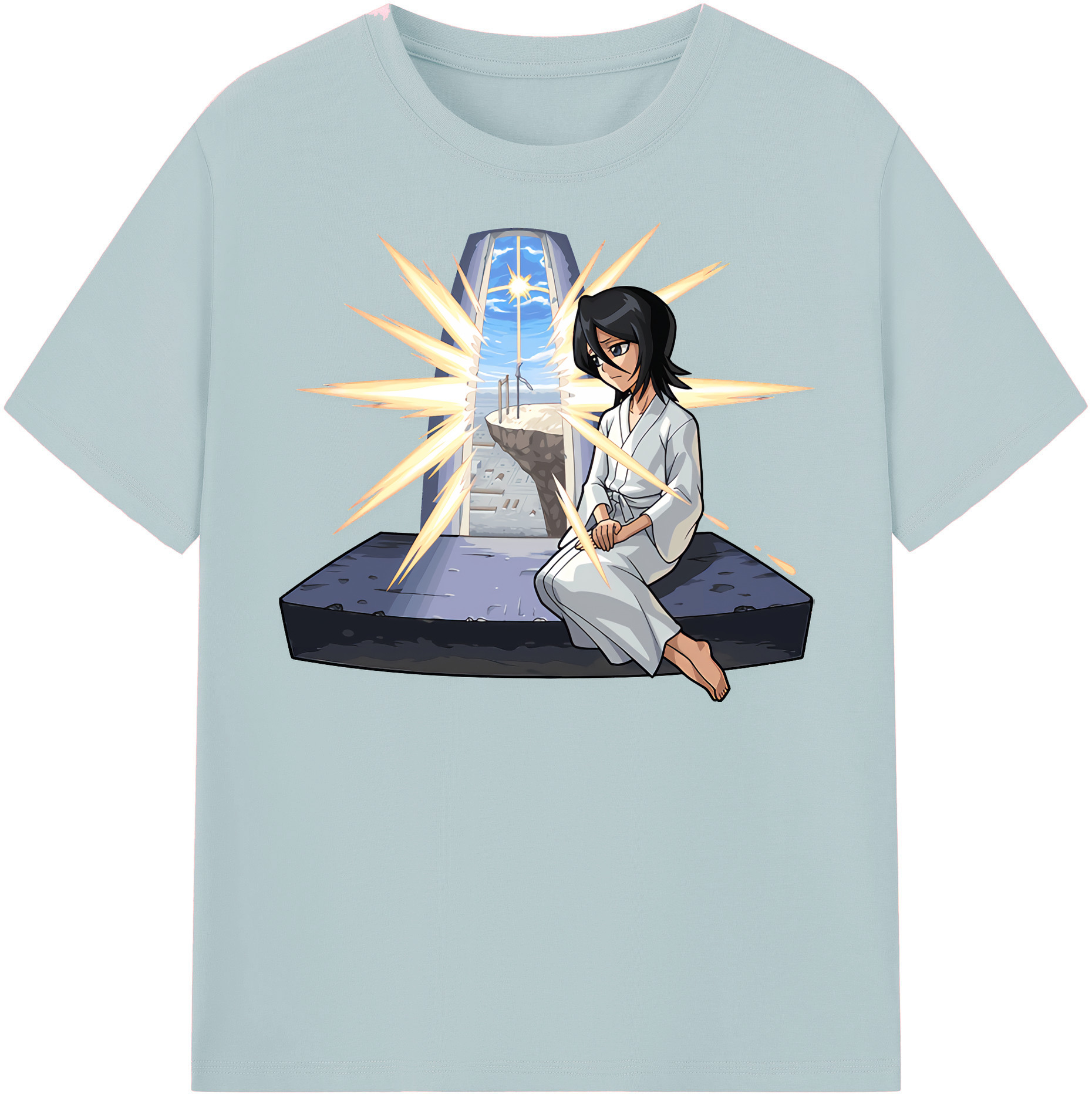 （画像用） ブリーチ 朽木ルキア BLEACH Kuchiki Rukia 綿100％半袖Tシャツ（フロントプリント）